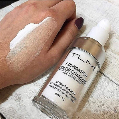 TLM Color Changing Liquid Foundation - Self Adjust Color Matching Foundation for Aging Skin